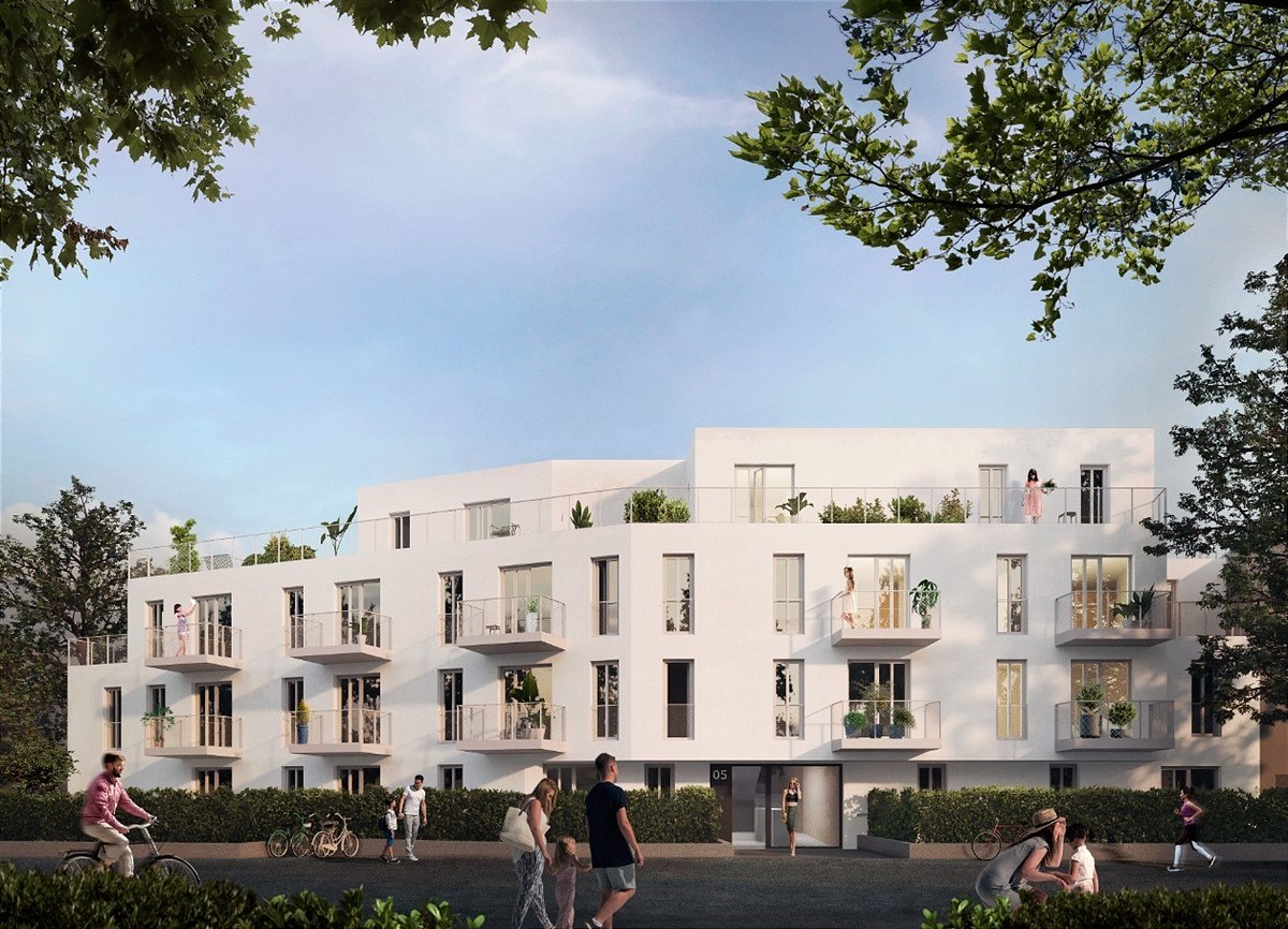 Bis Ende 2023 realisiert INVESTER in Wien Simmering knapp 50 frei finanzierte Mietwohnungen mit viel Grün für Privat- und Gemeinschaftsnutzung