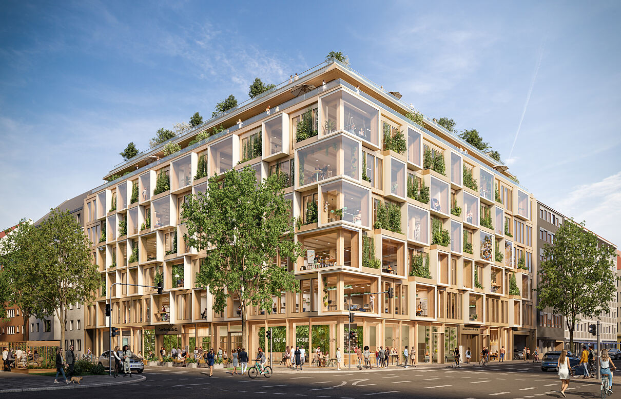 Holz-Hybrid-Gebäude