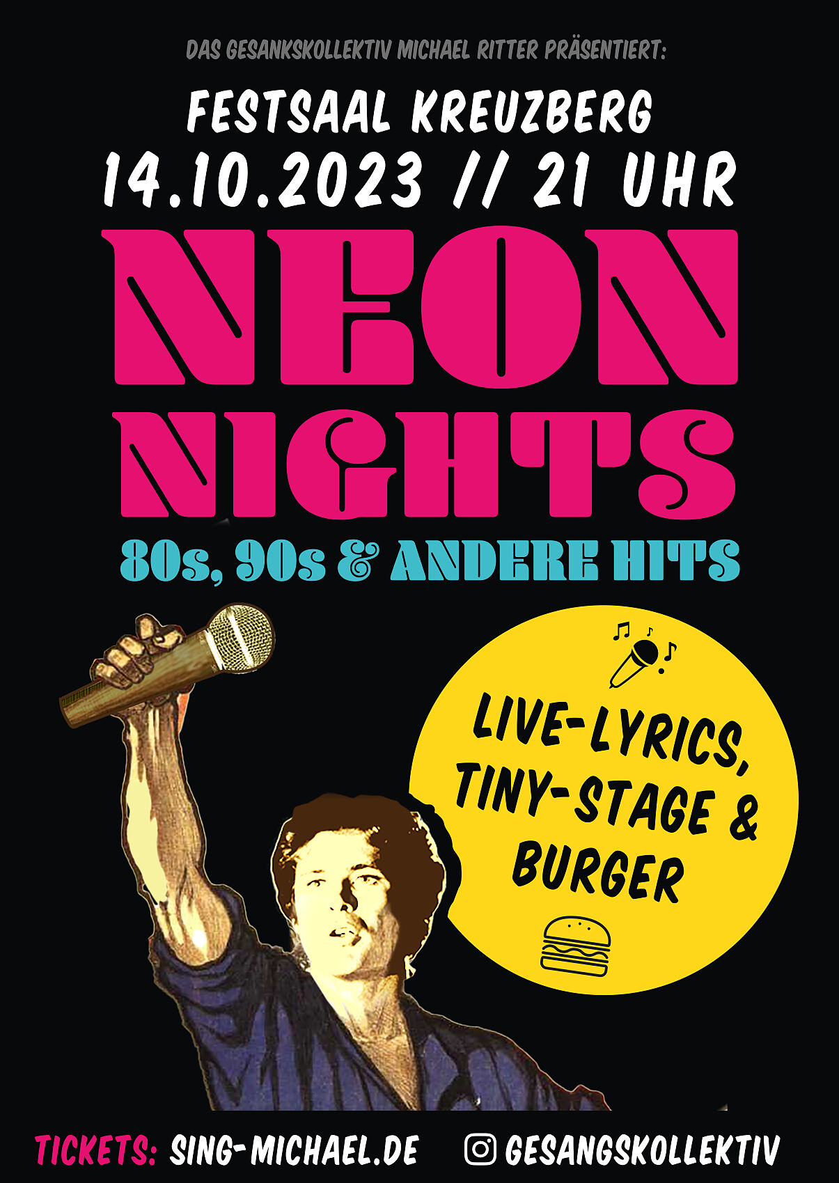 Flyer für die Neon Nights im Festsaal Kreuzberg