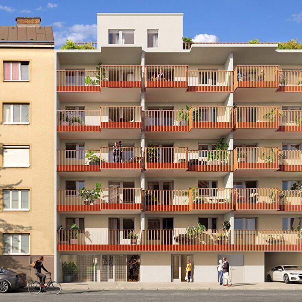 Zukunftsvision Wohnkomfort: Der Neubau in der Lorystraße 71, Wien Simmering – Ein nachhaltiges Zuhause für moderne Stadtbewohner.